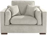 Loveseat HOME AFFAIRE "Fresh Pond Sessel", beige (sand), B:140cm H:95cm T:96cm, 100% Polyester, Sessel, Loveseat, weicher Sitzkomfort, incl. Zierkissen, B/T/H: 140/96/95 cm