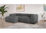 Ecksofa S.OLIVER "EMMERIK Designersofa, L-Form mit Wellenfederung, B/T/H: 260/155/73 cm", grau (anthrazit), B:259,5cm H:73cm T:155cm, 100% Polyester, Sofas, Ecksofa, hoher Sitzkomfort, gemütlich und modern, auch in Cord