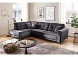 Polsterecke TRENDS BY HG "Barcelona L-Form", grau, B:273cm H:86cm T:165cm, Sofas, Polsterecke, mit Metallfuss, frei im Raum stellbar