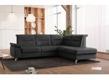 Ecksofa SIT & MORE "Astoria L-Form", grau (anthrazit), B:256cm H:91cm T:225cm, 100% Polyester, Sofas, Ecksofa, wahlweise mit motorischer Relaxfunktion