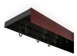 Gardinenschiene SN DECO GROUP "Vorhangschiene SH (1) mit Blende 5 cm" Gr. 11, rot (schwarz, mahagonifarben), L:510cm T:8,95cm, Kunststoff, Gardinenstangen, Gardinenschiene