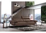 2,5-Sitzer EGOITALIANO "Anais, Designsofa mit erstklassigem Sitzkomfort, Fußfarbe schattengrau", braun (chocolate), Sofas, B/H/T: 232cm x 74cm x 106cm, Leder BULL, Leder »BULL« (echtes Rindsleder). Geschliffenes, pigmentiertes und behandeltes Rindsleder mit einer Dicke von 1, 3-1, 5 mm. Dieses Leder zeigt eine ziemlich weiche Hand mit einem halb undurchsichtigen Aussehen. Es handelt sich um ein ge