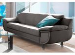 3-Sitzer TRENDMANUFAKTUR "Rondo, Breite 207 cm, breite Armlehnen, Füße schwarz", braun, B:207cm H:85cm T:94cm, Kunstleder SOFTLUX;Microfaser PRIMABELLE (100% Polyester);NaturLEDER (echtes Rindsleder);Struktur (54% Polyacryl, 46% Polyester), Sofas, 3-Sitzer, Big-Sofa wahlweise mit Federkern, in verschiedenen Bezügen bestellbar