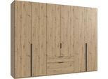 Drehtürenschrank WIMEX "Mugano", artisan, eiche nachbildung, griffe schwarz, B:270cm H:208cm T:58cm, Holzwerkstoff, Schränke, Drehtürenschrank, in vielen Breiten, 208 oder 236 cm hoch, Made in Germany
