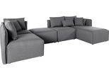 Wohnlandschaft OTTO HOME "Nöre U-Form", grau (hellgrau), B:340cm H:74cm T:172cm, Struktur fein (100% Polyester);Struktur (100% Polypropylene);Webstoff (100% Polyester);Samtoptik (100% Polyester);Luxus-Microfaser Lederoptik (100% Polyester);Baumwoll-/Leinenmix (60% Baumwolle/40% Leinen), Sofas, Wohnlandschaft, 5 Teile, in vielen Bezugsqualitäten und Farben s. auch "Nöre"