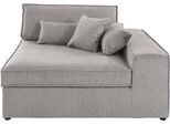 Sofaelement OTTO HOME "Enid", grau (hellgrau), B:128cm H:75cm, Baumwollmix (60% Baumwolle/40% Leinen);Struktur fein (100% Polyester);Samtoptik (100% Polyester);Samtvelours (100% Polyester);Struktur (100% Polyester);Struktur recycelt (100% recyceltes Polyester), Polsterelemente, Sofaelement, als Teil eines Modulsofas, fester Sitzkomfort