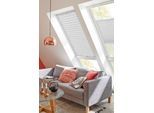 Dachfensterplissee SUNLINES "Classic Style Crepe", weiß (weiß, weiß), B:117cm H:136cm, Obermaterial: 100% Polyester, Plissees, Dachfensterplissee, mit Führungsschienen