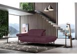 Ottomane EGOITALIANO "Anais, erstklassiges Designsofa, Breite 179 cm, Fußfarbe schattengrau", lila (plum), Sofas, B/H/T: 179cm x 74cm x 106cm, Luxus-Microfaser, Ottomane rechts, Armlehne links, LEDER -Artikel BULL – Kat. B: Der Artikel BULL ist ein geschliffenes, pigmentiertes und behandeltes Rindsleder mit einer Dicke von 1, 3-1, 5 mm. Dieses Leder zeigt eine ziemlich weiche Hand mit einem halb u