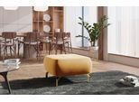 Polsterhocker SIT & MORE "Orient 1", gold, B:69cm H:43cm T:69cm, 100% Polyester, Hocker, Polsterhocker, goldfarbene Metallfüße