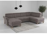 Wohnlandschaft HOME AFFAIRE "Glendale, U-Form", taupe, B:321cm H:84cm T:193cm, 90% Polyester, 10% Polyamid, Sofas, Wohnlandschaft, inkl. Kopfteilverstellung, wahlweise mit Vorziehsitz und Bettkasten