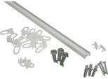 Gardinenschiene GARDINIA "Aluminiumschiene" Gr. 4, weiß, L:210cm Ø:13mm, Aluminium, Gardinenstangen, Gardinenschiene, 1-läufig, Topseller