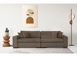 2-Sitzer HOME AFFAIRE "Skara XXL", grau (taupe), B:280cm H:86cm T:130cm, 100% Polyester, Sofas, 2-Sitzer, Lounge-Sofa XXL mit Federkern-Polsterung, in vielen Bezugsvarianten