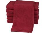 Gaestehandtuecher ROSS "Sensual 9000", rot (vino), B:30cm L:50cm, Frottier, Obermaterial: 100% Baumwolle, Handtücher, Gaestehandtuecher, mit Aloe-Vera-Öl veredelt