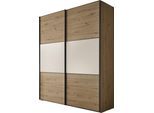 Schwebetürenschrank STAUD "Includo, Made in Germany", weiß (dekor artisan eiche, weiß), B:167cm H:222cm T:68cm, Holzwerkstoff, Schränke, Schwebetürenschrank, Mit vier verschiedenen Ausstattungsvarianten