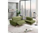 Ecksofa EGOITALIANO "Martine, Multifunktionssofa mit Komfortfunktionen, edel und bequem", grün (kiwi), B:272cm H:96cm T:203cm, Sofas, Ecksofa, mit Ottomane, elektrischer Relaxfunktion und Kopfteilverstellung