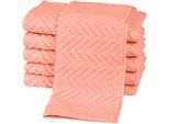Gästehandtücher ROSS "Sensual 9001", orange (peach pink), B:30cm L:50cm, Frottier, Obermaterial: 100% Baumwolle, Handtücher, Gästehandtücher, 100% Baumwolle