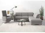 Ecksofa SIT & MORE "Grenoble L-Form mit Federkern", grau, B:247cm H:85cm T:222cm, Sofas, Ecksofa, wahlweise mit Bettfunktion, Bettkasten, Arm- und Kopfteilverstellung