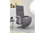 TV-Sessel SIT & MORE "Tycoon mit Kopfteilverstellung und 360 Drehfunktion", grau, B:74cm H:117cm T:85cm, 90%Polyester, 10%Polyamid, Sessel, TV-Sessel, wahlweise manuell oder elektrischer Funktion, auch mit Akku (kabellos)