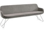 Essbank MUSTERRING "Tavia", grau (taupe, edelstahl), B:220cm H:87cm T:66cm, 100% PES, Sitzbänke, Essbank, Schlittengestell in drei Ausführungen, Breite 180, 200 oder 220 cm