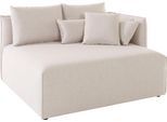 Ottomane OTTO HOME "Nöre", grau (hellgrau), B:138cm H:86cm T:128cm, 100% Polyester, Sofas, Ottomane, kurzes Lounge-Modul - zum Zusammenstellen, Breite 138 cm, Tiefe 128 cm