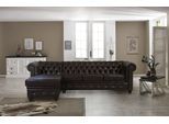 Chesterfield-Sofa HOME AFFAIRE "Rysum L-Form", braun (dunkelbraun), B:255cm H:72cm T:171cm, Luxus-Microfaser Lederoptik (100% Polyester);Kunstleder, Sofas, Chesterfield-Sofa, Chesterfield-Optik mit Ottomanen-Abschluß