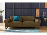 2,5-Sitzer W.SCHILLIG "montanaa", grün (camouflage z69), B:232cm H:78cm T:94cm, Sofas, 2 5-Sitzer, mit Metallkufen in Schwarz pulverbeschichtet, Breite 232 cm