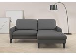 Ecksofa HOME AFFAIRE "Lecce, L-Form, Federkernpolsterung, Breite 194 cm", fango, B:194cm H:86cm T:164cm, 100% Leder, Sofas, Ecksofa, inkl. saugroboterfreundliche Höhe & schmale Armlehnen