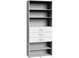 Standregal WIMEX "Multiraumkonzept", weiß, B:80cm H:185cm T:40cm, Holzwerkstoff, Regale, Standregal, planbar und erweiterbar