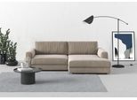 Ecksofa TRENDMANUFAKTUR "Bourbon, Mega Designsofa mit tollem Sitzkomfort, Breite 250cm, L-Form", beige, B:250cm H:84cm T:176cm, 88% Polyester, 12% Polyacryl, Sofas, Ecksofa, extra tiefe Sitzfläche, wahlweise mit Sitztiefenverstellung
