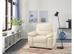 Sessel CALIA ITALIA "Gaia, in edlem Design und mit erstklassigem Sitzkomfort", beige (nata), B:100cm H:92cm T:94cm, Luxus-Microfaser Ginevra (100% Polyester), Sessel, Sessel, aus pflegeleichtem Luxus-Microfaser Ginevra Hydro Care