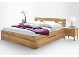 Bettschubkasten HOME AFFAIRE "Modesty", beige (naturfarben), B:206cm H:23cm T:62cm, Massivholz, Schubladen, Bettschubkasten, aus massivem Kernbuchenholz, passend für Bettgrößen der Serie Modesty