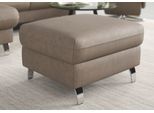 Stauraumhocker SIT & MORE "Grenoble", grau (taupe), B:66cm H:48cm T:76cm, Hocker, Stauraumhocker, mit Stauraum und satinierten Füßen