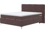 Boxbett COTTA "Kimy inkl. Bettkasten", braun, B:205cm L:211cm, 94% POLYESTER (PES);6%POLYAMID (PA), Komplettbetten, Boxbett, erhältlich in den Breiten 160x200cm & 180x200cm