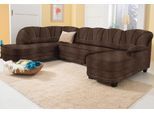 Wohnlandschaft HOME AFFAIRE "Camelita, viel Platz, bequem und zeitlos, Breite 289cm, U-Form", braun (mokka), B:289cm H:86cm T:81cm, Sofas, Wohnlandschaft, wahlweise mit Bettfunktion