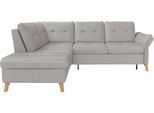Ecksofa SIT & MORE "Göteborg", grau (light grau), B:250cm H:90cm T:226cm, Sofas, Ecksofa, inkl. Sitztiefenverstellung, wahlweise mit Bettfunktion & Bettkasten