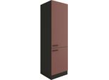 Hochschrank OPTIFIT "Palma", rot (rostrot, anthrazit), B:60cm H:206,8cm T:60cm, Holzwerkstoff, Schränke, Hochschrank, Breite 60 cm, Höhe 206,8 cm, 5 Fächer