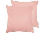 Dekokissen TOM TAILOR HOME "Dove" Gr. 3, rosa (rosa, unifarben), B:60cm L:60cm, Baumwolle, Dekokissen_Sitzkissen_Kissenhüllen, Dekokissen, unifarben, Kissenhüllen ohne Füllung, 2er Pack
