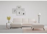 Ecksofa SIT & MORE "Fashion L-Form", beige (creme), B:253cm H:84cm T:165cm, Sofas, Ecksofa, wahlweise mit Kopfteilverstellung und Vorziehsitz, motorisch