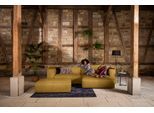 Ecksofa W.SCHILLIG "around-the-block, modern und elegant, bequem, L-Form", gelb (kurkuma z69), B:300cm H:66cm T:164cm, Longlife Xtra-Leder Z69: Das feinnarbige, gedeckte Softleder Z69 besticht durch seine außergewöhnliche Weichheit im trendigen »Vintage-Look«, Hautstärke 0, 9 - 1, 1 mm;Longlife fabric Flachgewebe T88 (100% Polyester), Sofas, Ecksofa, mit eleganter Biese, mit Federkern