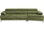 Ecksofa EGOITALIANO "Soul, extravagantes Designsofa, Megasofa, super bequem, tolle Details", grün (kiwi), B:246cm H:99cm T:140cm, Sofas, Ecksofa, mit Trapez-Abschlußelement, inkl verstellbarer Kopfteile