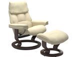 Relaxsessel STRESSLESS "Ruby", beige (vanilla paloma), B:74cm H:97cm T:74cm, Leder BATICK: BATICK ist ein leicht korrigiertes, durchgefärbtes und genarbtes Möbelleder, bei dem die meisten Unebenheiten und Spuren in der Regel entfernt wurden.;Leder PALOMA: PALOMA ist ein durchgefärbtes Semianilin-Möbelleder mit natürlicher Narbung., Sessel, Relaxsessel, mit Classic Base, Größe S, Gestell Eiche, Wen