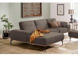 Ecksofa W.SCHILLIG "run, Designsofa mit tollem Sitzkomfort, bequem, L-Form", braun (stone w82), B:319cm H:88cm T:178cm, Longlife Xtra-Leder Z73: Naturwalkleder der Luxusklasse aus den erlesensten Rohhäuten. Hautstärke 1, 1 – 1, 3 mm;ROHLEDER Jacquard-Flachgewebe Q2 W60 (63% Polyester, 37% Polyacryl);ROHLEDER Chenille-Flachgewebe Q2 W77 (68% Polyacryl, 32% Polyester);Stoff S37 (100% Polyester), Sof