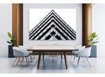XXL-Wandbild QUEENCE "Akustikbild Geometrisch Gebäude", farbe bild(er): grau, B:120cm H:80cm T:2,5cm, Polyester, Bilder, XXL-Wandbild, Einfache Akustiklösung ohne Baumaßnahme, Schalldämmung, Paneele