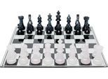 Dekoobjekt KARE DESIGN "Deko Objekt Chess Transparent 60x60cm", schwarz, B:60cm H:13cm T:60cm, Polyresin, Dekofiguren, Dekoobjekt