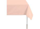Tischdecke APELT "4362 Rips-Uni" Gr. 1, rot (apricot), B:130cm L:170cm, Baumwolle, Polyester, Tischdecken, Tischdecke, Wasser- und Schmutzabweisend