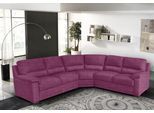 Ecksofa EGOITALIANO "Doris, modernes Designerecksofa in hochwertigen Microfaserqualitäten", pink (fuchsia), B:266cm H:90cm T:246cm, Luxus-Mikrofaser BLUSH (100% Polyester) ist ein innovatives Mikrofasergewebe mit wasser- und fleckenabweisenden Eigenschaften. Sie verhindert das Eindringen von Flüssigkeiten und Ölen in das Textilgewebe. Mit einer neutralen Seifenlösung können Flecken von Kaffee, Tee