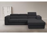Ecksofa WERK2 "Cherry 270 x 192 cm modern und bequem", grau (anthrazit), B:270cm H:76cm T:192cm, 90% Polyester, 10% Nylon, Sofas, Ecksofa, Cord, L-Form, XXL, Schlaffunktion, Bettkasten