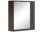 Badspiegel WELLTIME "Davos", grau (graphit), B:60cm H:64cm T:18cm, Holzwerkstoff, Spiegel, Badspiegel, LED