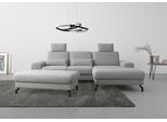 Ecksofa SIT & MORE "Cinturo L-Form", grau, B:283cm H:88cm T:175cm, Sofas, Ecksofa, inklusive Sitztiefenverstellung und Federkern, Sitzhöhe 45 cm