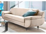 3-Sitzer TRENDMANUFAKTUR "Rondo, Breite 207 cm, breite Armlehnen, Füße schwarz", beige (creme), B:207cm H:85cm T:94cm, Kunstleder SOFTLUX;Microfaser PRIMABELLE (100% Polyester);NaturLEDER (echtes Rindsleder);Struktur (54% Polyacryl, 46% Polyester), Sofas, 3-Sitzer, Big-Sofa wahlweise mit Federkern, in verschiedenen Bezügen bestellbar